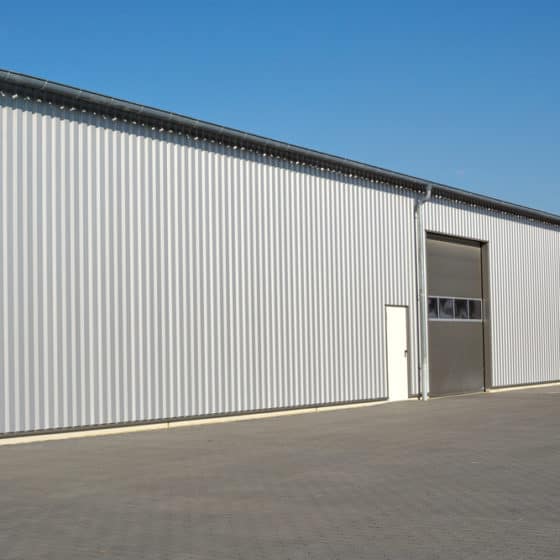 Small Industrial Unit with Sheet Metal Roofing