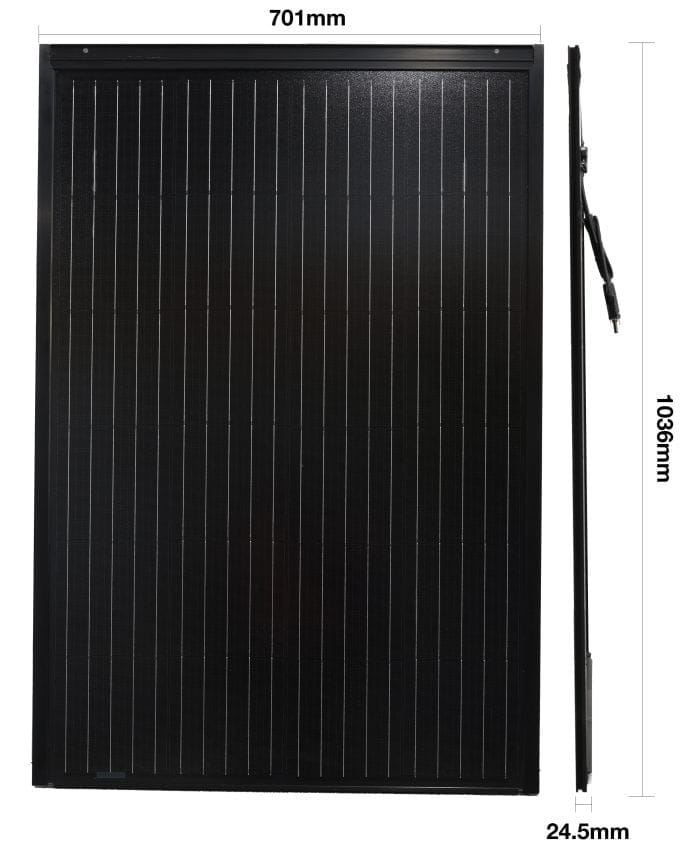 Technical diagram of solar roofing panel